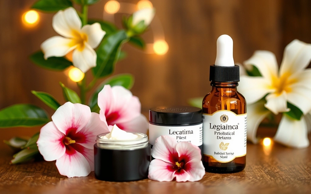 Luxurious women's botanical creams with floral accents